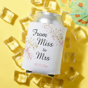 Von Miss zu Mrs. Pink und Gold Dosenkühler