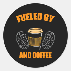 Von Mitochondria und dem Kaffeebiologen Mitoch ges Runder Aufkleber