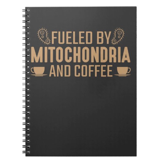 Von Mitochondrien und Kaffeeliebhabern angeheizte Notizblock (Vorderseite)