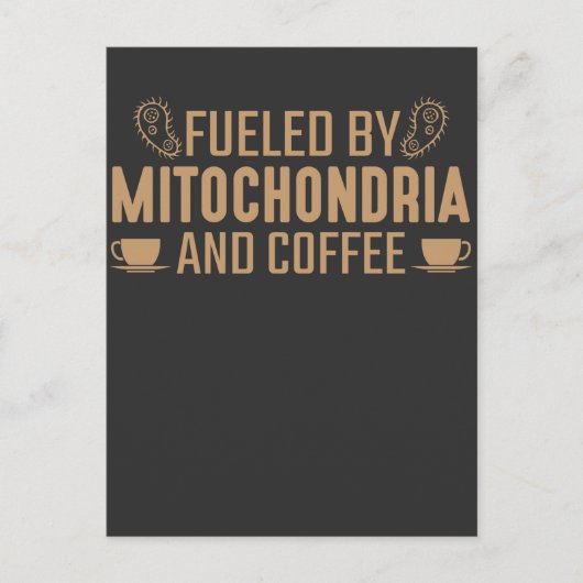 Von Mitochondrien und Kaffeeliebhabern angeheizte  Postkarte (Vorderseite)