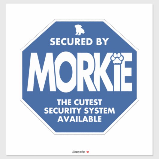 von Morkie gesichert Aufkleber (Blatt)
