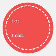 Von/nach Rot-Weiß-Weihnachtsgeschenk-Tag