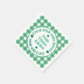 Von NAME Küche mit Liebe Irischer grüner Karo Serviette (Ecke)