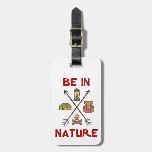 von Natur aus sein Gepäckanhänger (Vorderseite vertikal)