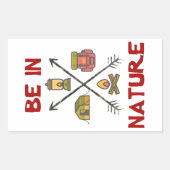 von Natur aus sein Rechteckiger Aufkleber (Vorderseite)