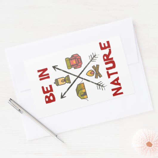 von Natur aus sein Rechteckiger Aufkleber (Umschlag)