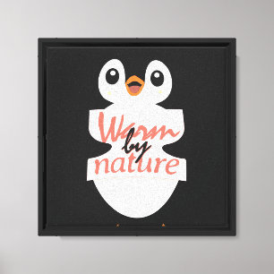 Von Natur aus warm: Süßer Pinguin mit spielerische Leinwanddruck