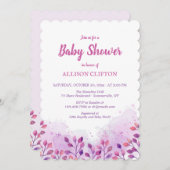  von Nature Baby Shower Einladung (Vorne/Hinten)