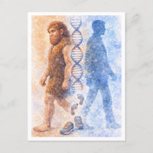 Von Neandertaler zum modernen Menschen Postkarte