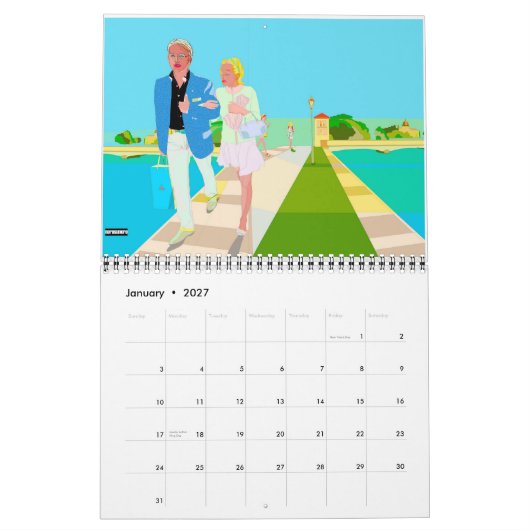 Von Nerosunero illustrierter Kalender 2010 (Jan 2027)