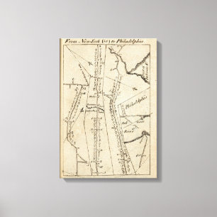 Von New York nach Philadelphia 50 Leinwanddruck
