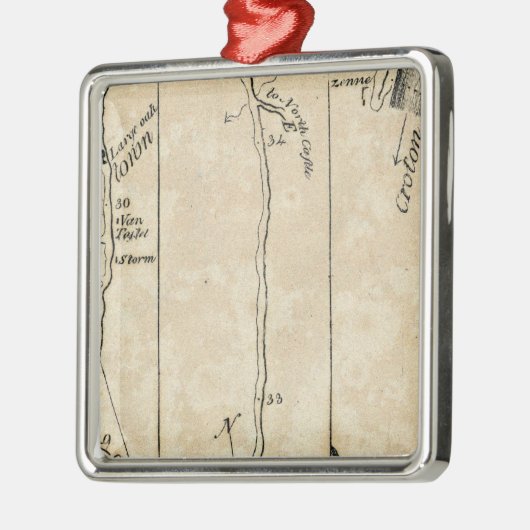 Von New York zu Poughkeepsie 9 Silbernes Ornament (Links)