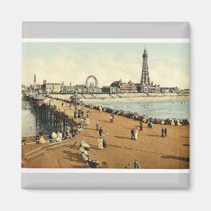 Von North Pier, Blackpool, England Vintage-Foto Magnet