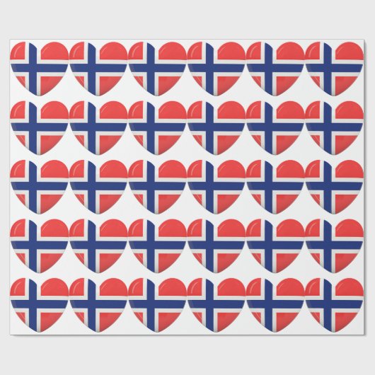 Von Norwegen mit Liebe Geschenkpapier (Flach)