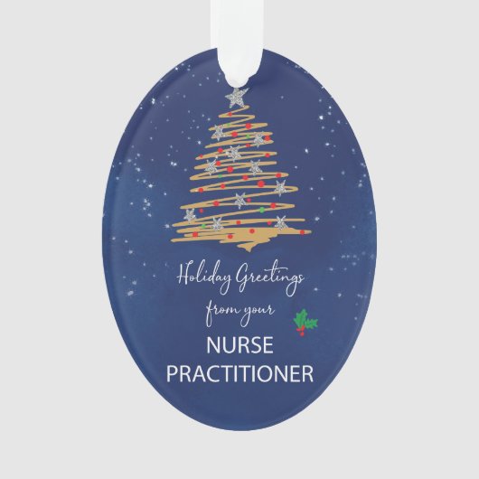 Von Nurse Practitioner Weihnachtsbaum individuell  Ornament (Vorderseite)
