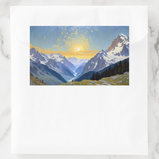 Von oben rechteckiger aufkleber (Tasche)