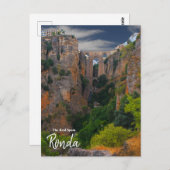 Von oben - Ronda Spanien Postkarte (Vorne/Hinten)
