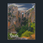Von oben - Ronda Spanien Postkarte<br><div class="desc">Schöne Ronda,  Spanien. Die mächtige Hauptbrücke in Ronda in hier gezeigt!</div>