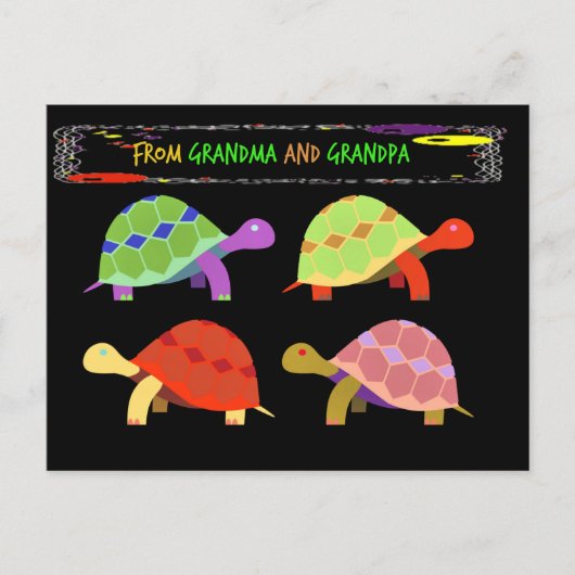 Von Oma und Opa, nur für Enkel Postkarte (Vorderseite)