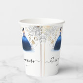 Von Ombre Elfenbein Eis Sky Gold Royal Blue Quince Pappbecher