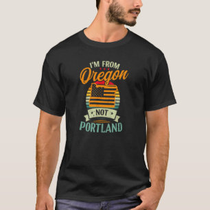 Von Oregon nicht Portland American Flag Oregon Sta T-Shirt