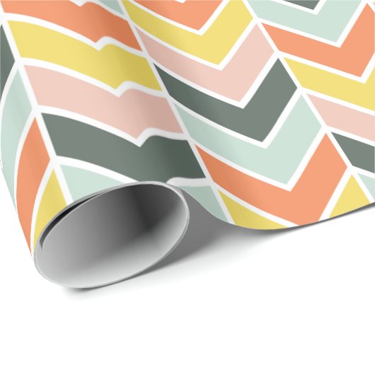 Von Origami Prints Zickzack Geschenkpapier (Rolleneckpunkt)