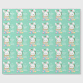 Von Ostern Niedliche Pastel Grün Kinder Geschenk Geschenkpapier (Flach)