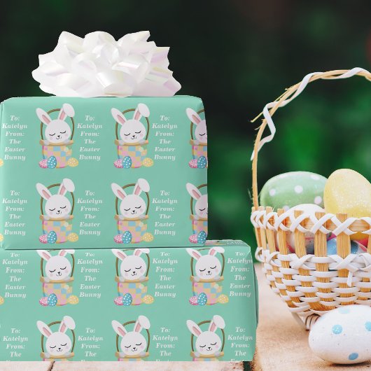 Von Ostern Niedliche Pastel Grün Kinder Geschenk Geschenkpapier