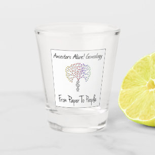 Von Papier zu Leute-Logo-Schnapsglas Schnapsglas