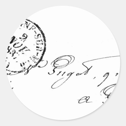 Von Paris aus Runder Aufkleber (Vorderseite)