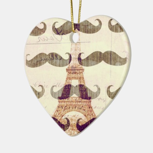 Von Paris mit dem Schnurrbart Keramikornament (Links)