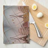 Von Paris mit Liebe blauen Himmelsfarben Geschirrtuch (Viertel Falte)