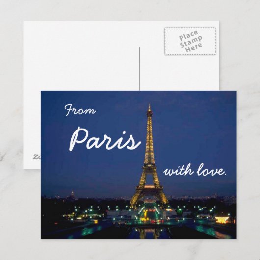 Von Paris mit Liebe - Postkarte (Vorne/Hinten)