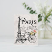 Von Paris mit Liebe Postkarte (Stehend Vorderseite)