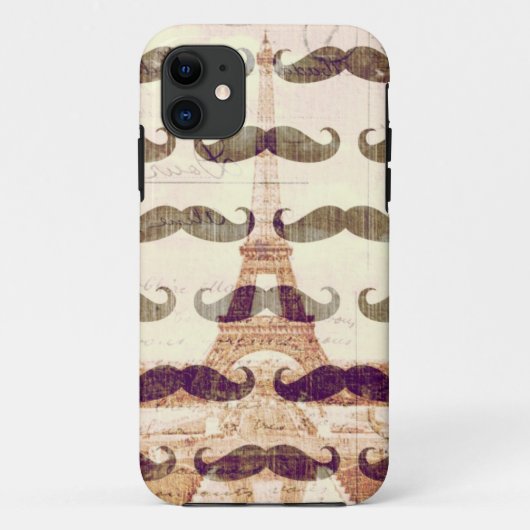 Von Paris mit Schnurrbart Case-Mate iPhone Hülle (Rückseite)