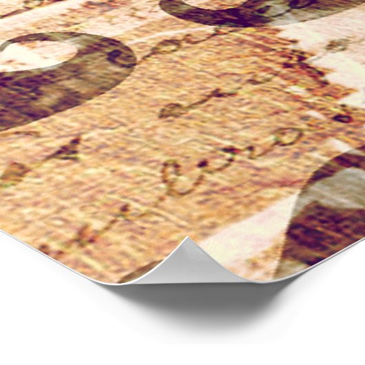 Von Paris mit Schnurrbart Poster (Ecke)