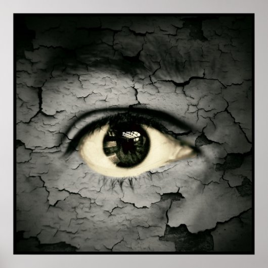 Von Peeling umgebenes menschliches Auge Poster (Vorne)