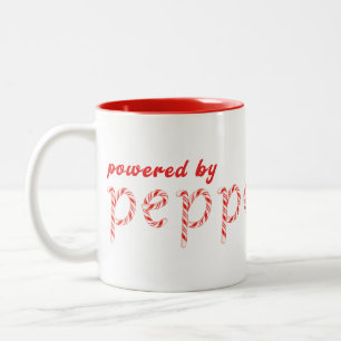 Von Peppermint alles angetrieben - Feiertag Zweifarbige Tasse