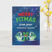 Von Personal Trainer Barbell Funny Merry Fitness Karte (Gelbe Blume)