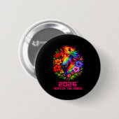Von Pferd Lunar Chinesisch 2 Button (Vorne & Hinten)