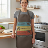 Von Pflanze gespeist Vegan vegetarische Retro Schürze