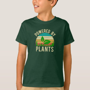 Von Pflanzen angetrieben Lustig Grüner Veganer Vin T-Shirt