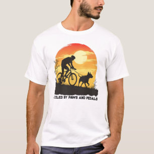 Von Pfoten und Pedalen gespeist - Vintages Fahrrad T-Shirt