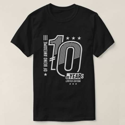 von Phantastischen 10 Jahren - 10. Geburtstag T-Shirt (Design vorne)