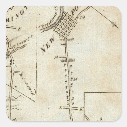 Von Phila nach Annapolis Maryld 53 Quadratischer Aufkleber (Vorderseite)