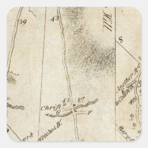 Von Philadelphia nach Annapolis Maryland 54 Quadratischer Aufkleber