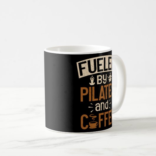 Von Pilates und Coffee Fitness Workout Instant ges Kaffeetasse (VorderseiteRechts)