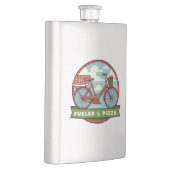 Von Pizza Bike angetrieben Flachmann (Rechts)