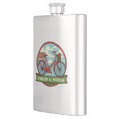 Von Pizza Bike angetrieben Flachmann (Links)