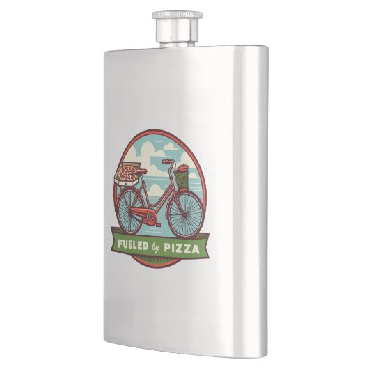 Von Pizza Bike angetrieben Flachmann (Links)